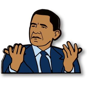President Barack Obama Pin WTF Meme Brooch Badge Enamel Lapel Pin