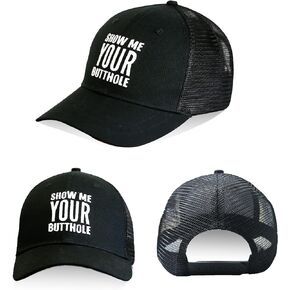 هدايا الكمامة للرجال والنساء - قبعة بيسبول مضحكة للرجال والنساء - قبعة جري شبكية مضحكة قبعات Snapback قابلة للتعديل in Kuwait