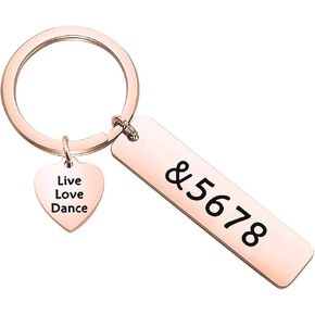 ENSIANTH Dance Teacher Gift Live Love Dance Keychain &5678 Jewelry Gift for Dance