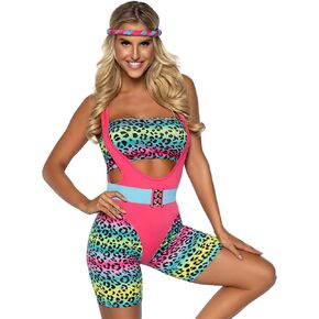 Women's Cardio Cutie Aerobics 80's Costume