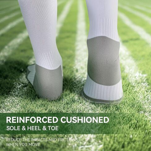 IRAMY Soccer Football Softball Socks Youth Kids Baseball Socks Girls Boys Mens Coolmax 1/2/3 Packs Keen High Sports Sock in Kuwait