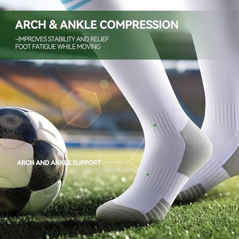 IRAMY Soccer Football Softball Socks Youth Kids Baseball Socks Girls Boys Mens Coolmax 1/2/3 Packs Keen High Sports Sock in Kuwait