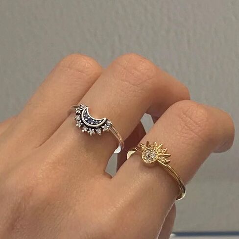 الأزواج الذكرى السنوية هدايا عيد الميلاد لصديقتها صديقها القمر والشمس خواتم هدايا عيد ميلاد للزوجة الزوج مطابقة مجموعة خواتم للنساء الرجال خطيبها خواتم الاصبع 2 جهاز كمبيوتر شخصى in Kuwait