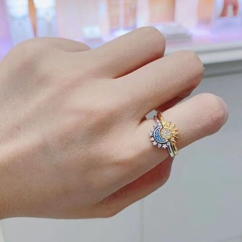 الأزواج الذكرى السنوية هدايا عيد الميلاد لصديقتها صديقها القمر والشمس خواتم هدايا عيد ميلاد للزوجة الزوج مطابقة مجموعة خواتم للنساء الرجال خطيبها خواتم الاصبع 2 جهاز كمبيوتر شخصى in Kuwait