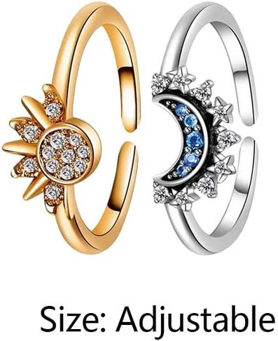 الأزواج الذكرى السنوية هدايا عيد الميلاد لصديقتها صديقها القمر والشمس خواتم هدايا عيد ميلاد للزوجة الزوج مطابقة مجموعة خواتم للنساء الرجال خطيبها خواتم الاصبع 2 جهاز كمبيوتر شخصى in Kuwait