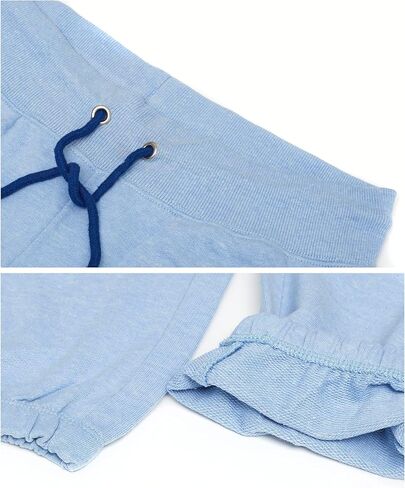 U.S. Polo Assn. Essentials Womens Lounge Pants with Pockets, Plus Size Sweatpants for Women (Blue Yonder Heather, 2X) in Saudi Arabia