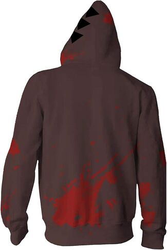 Unisex Printed Zack Jacket Adult Zipper Hoodie Halloween Cosplay Costume in Saudi Arabia