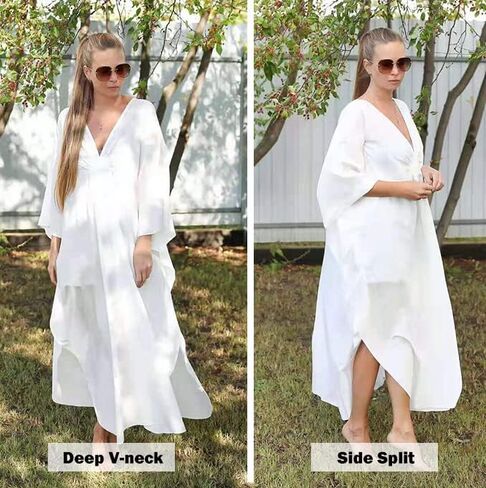 Women's Kaftan Dresses Plus Size Caftan Loungewear Printed Bathing Suit Cover ups Long Beach Tops Flowy Resort Wear in Saudi Arabia