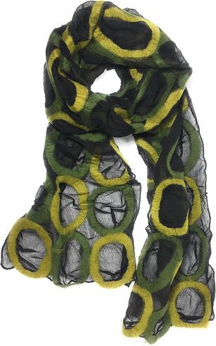 Handmade Felted Merino Wool Silk Long Art Ring Scarf in Kuwait