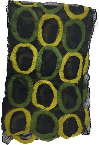 Handmade Felted Merino Wool Silk Long Art Ring Scarf in Kuwait