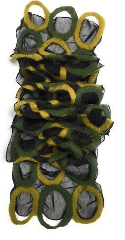 Handmade Felted Merino Wool Silk Long Art Ring Scarf in Kuwait