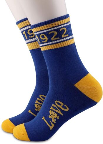 G2TUP 2 أزواج 1922 القلطي جاما رو SGRho هدايا نادي نسائي يوناني أسود جوارب صغيرة كبيرة in Kuwait