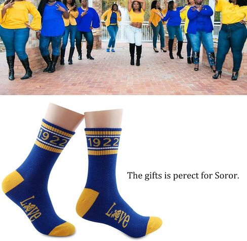 G2TUP 2 أزواج 1922 القلطي جاما رو SGRho هدايا نادي نسائي يوناني أسود جوارب صغيرة كبيرة in Kuwait