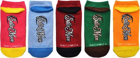 Everything Legwear Sailor Moon Characters Lowcut Socks (5 Pair Pack) - Ladies Shoe Size 4-10 in Saudi Arabia