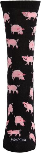 MeMoi Pretty Pigs Bamboo Blend Crew Socks in Saudi Arabia