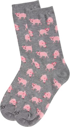 MeMoi Pretty Pigs Bamboo Blend Crew Socks in Saudi Arabia