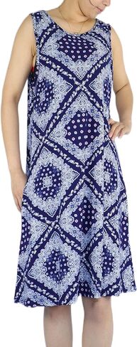 Biruil Women Summer Tshirt Dresses Casual Swing Sleeveless Pockets Beach Cover up Loose Tank Sun Dress in Kuwait