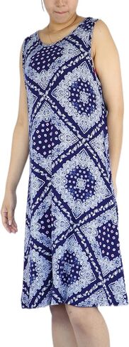 Biruil Women Summer Tshirt Dresses Casual Swing Sleeveless Pockets Beach Cover up Loose Tank Sun Dress in Kuwait