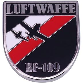 WW2 World War 2 German Air Force Luftwaffe Messerschmitt BF-109 1" Enamel Pin Badge