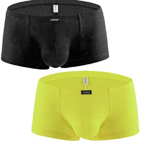 IKINGSKY Men's Breathable Boxer Briefs Sexy See Through Shorts Low Rise Bulge Under Panties in Kuwait