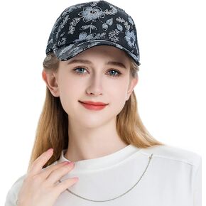 قبعة بيسبول شبكية للنساء من ZLYC مطبوعة على شكل زهرة قابلة للتعديل in Kuwait