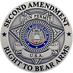 Second Amendment Pin - Right To Bear Arms - USA Gun Patriotic 2A Lapel Pin