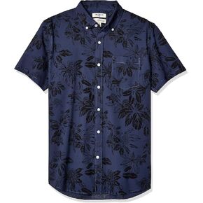 Goodthreads Men's Standard-Fit Short-Sleeve Printed Poplin Shirt