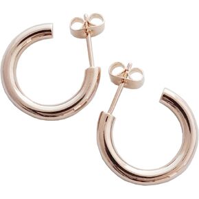 HONEYCAT Small, Medium, Large Thick Carolina Hoops in Gold, Rose Gold, or Silver | Minimalist, Delicate Jewelry
