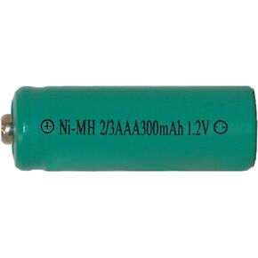 2/3 AAA NiMH Button Top Batteries (300 mAh) (2)
