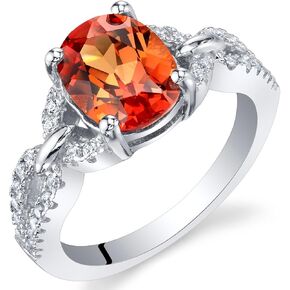 PEORA 925 Sterling Silver Forever Ring, Natural, Created and Simulated Gemstones, Oval Shape 9x7mm, Sizes 5 to 9 in Saudi Arabia