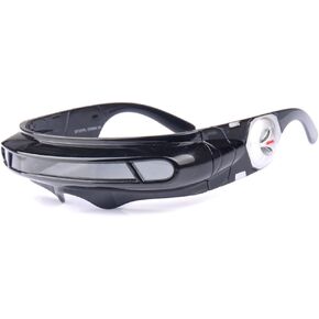 Futuristic Cyclops Monoblock Shield Mirrored Polarized Sunglasses UV400