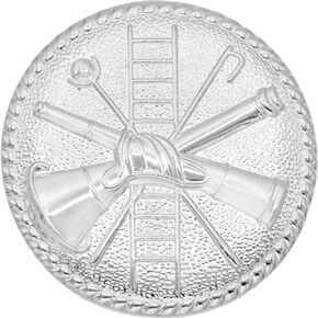 Smith & Warren Firefighter Scramble Silver Finish Hat Badge