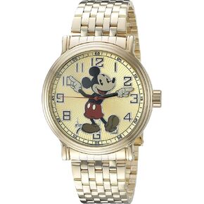 Disney Mickey Mouse Men's W002413 Mickey Mouse Analog Display Analog Quartz Gold Watch