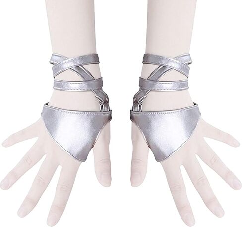 قفازات نصف كف اليد من جلد البولي يوريثان بدون أصابع للنساء، زوج واحد in Kuwait