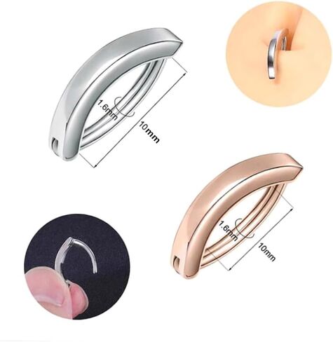 Heuvipens 5 قطعة عكس شريط الزركون البطن زر الفضة ارتفع الذهب قصيرة السرة الحديد ثقب الجسم طقم مجوهرات in Saudi Arabia
