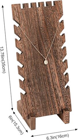 سلسلة عرض المجوهرات الخشبية من Lolalet، أساور وأساور وخواتم ومجوهرات تقف قائمة بذاتها من الخشب الطبيعي حامل مجوهرات لبيع متجر البائع - عبوة واحدة، قلادة in Kuwait