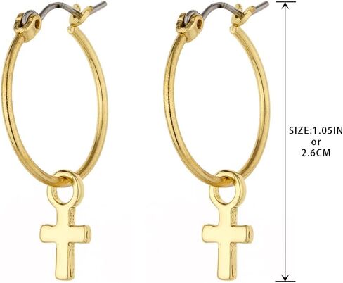 أقراط RACHEL Rachel Roy Mini Cross Charm Fashion للسيدات in Kuwait