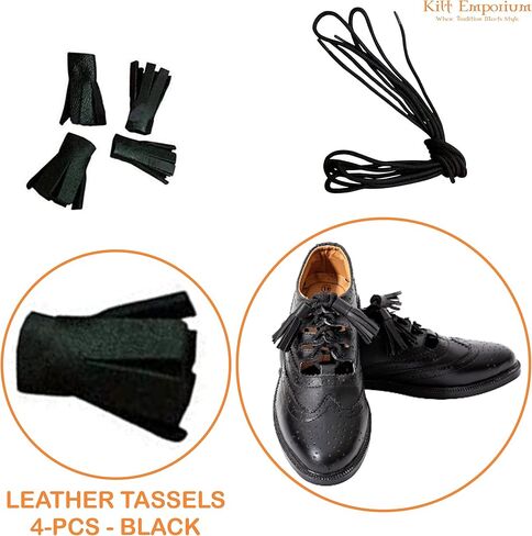 اربطة احذية جيلي بروغ الاسكتلندية التقليدية من كيلت امبوريوم مع اربعة شرابات من جلد البوليدو - زوج in Kuwait