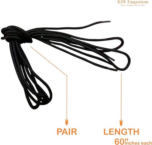 اربطة احذية جيلي بروغ الاسكتلندية التقليدية من كيلت امبوريوم مع اربعة شرابات من جلد البوليدو - زوج in Kuwait