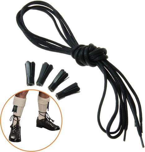 اربطة احذية جيلي بروغ الاسكتلندية التقليدية من كيلت امبوريوم مع اربعة شرابات من جلد البوليدو - زوج in Kuwait