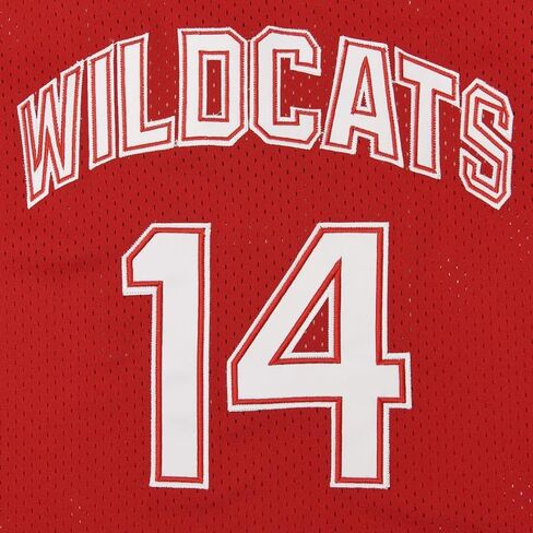 Mens Basketball Jersey Wildcats High School Shirt 14 Troy Bolton Jersey 8 Chad Danforth Basketball Jersey Red/White S-3XL in Saudi Arabia