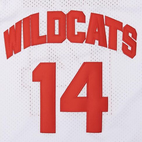 Mens Basketball Jersey Wildcats High School Shirt 14 Troy Bolton Jersey 8 Chad Danforth Basketball Jersey Red/White S-3XL in Saudi Arabia