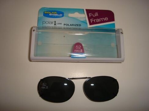Solar Shield 52 rec 2 full frame Gray Polarized Clip on Sunglasses in Saudi Arabia