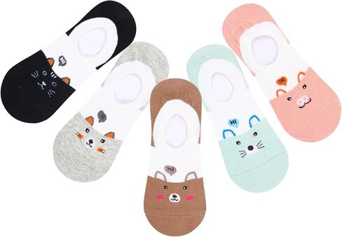 Benefeet Sox funny no show socks womens novelty cat dog socks girl cute animal pattern low cut socks non slip christmas gifts in Saudi Arabia