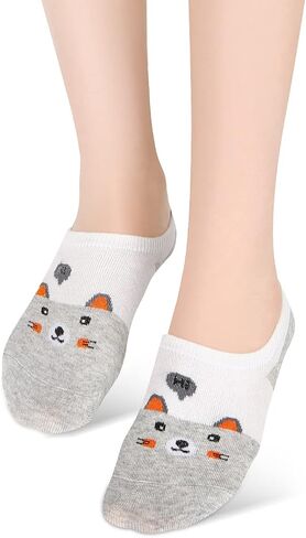 Benefeet Sox funny no show socks womens novelty cat dog socks girl cute animal pattern low cut socks non slip christmas gifts in Saudi Arabia