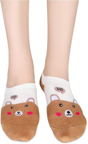 Benefeet Sox funny no show socks womens novelty cat dog socks girl cute animal pattern low cut socks non slip christmas gifts in Saudi Arabia