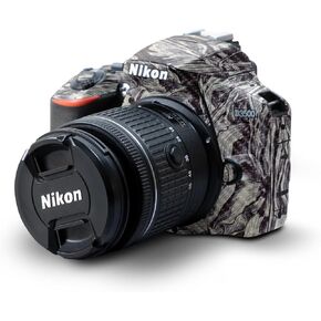 Glossy Glitter Skin Compatible with Nikon D3500 Camera - Sky Camouflage - Premium 3M Vinyl Protective Wrap Decal Cover - Easy to Apply | Crafted in The USA by MightySkins