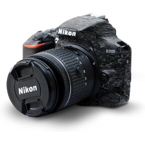 Carbon Fiber Skin Compatible with Nikon D3500 Camera - Abstract Black - Premium 3M Vinyl Protective Wrap Decal Cover - Easy to Apply | Crafted in The USA by MightySkins