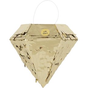 Unique Mini Gold Foil Diamond Piñata Favor Decoration (1 Pc) - Ideal for Birthdays & Themed Events