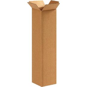 PARTNERS BRAND 4x4x16 Tall Corrugated Boxes, Tall, 4L x 4W x 16H, Pack of 25 | Shipping, Packaging, Moving, Storage Box for Home or Business, Strong Wholesale Bulk Boxes